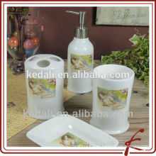 Accesorios de baño de cerámica de cerámica 4pcs para el hogar